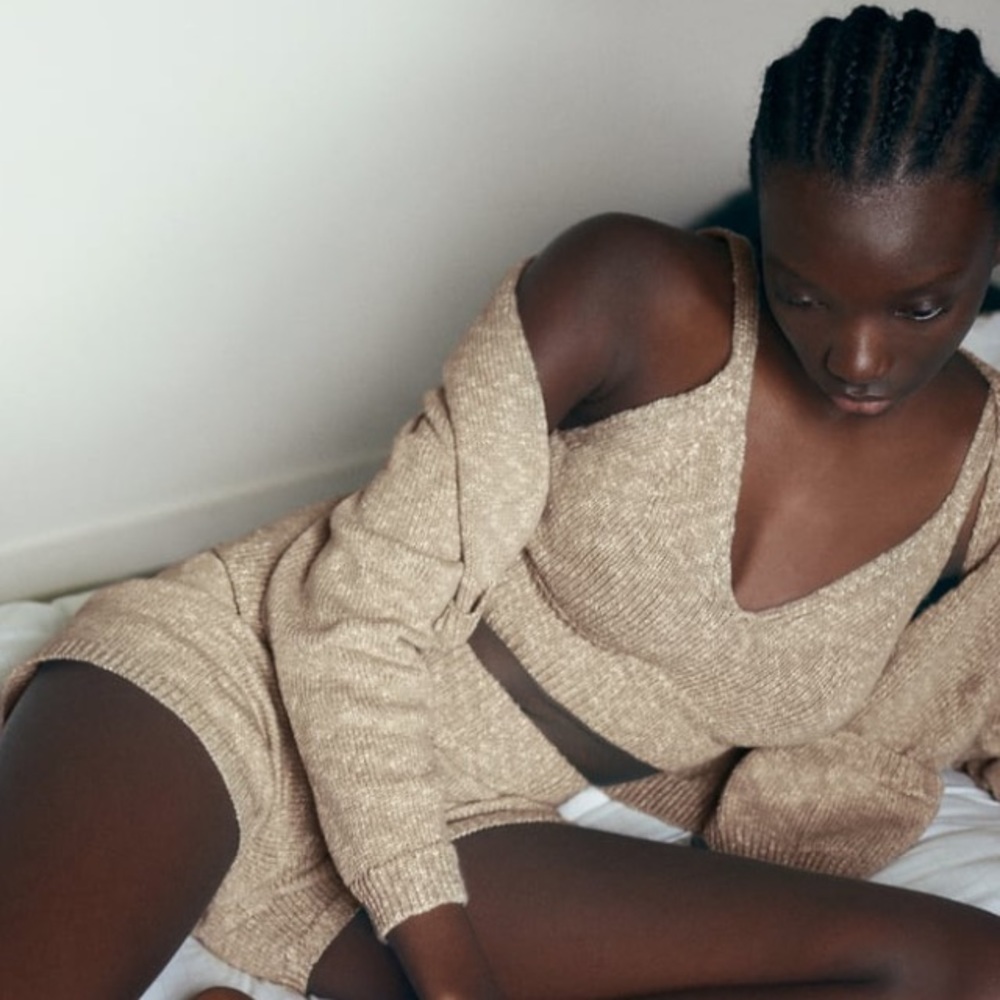 Zara cotton and linen blend 3 piece knit matching set NWT - Picture 2 of 6